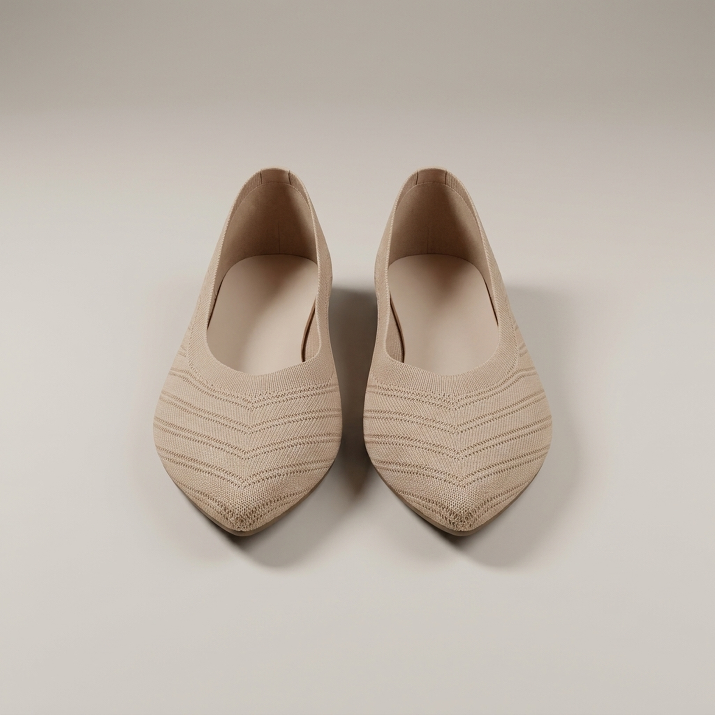 PLUXSTYLE::numise::womens-pointed-toe-ballet-footwear::pack-apricot