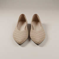 PLUXSTYLE::numise::womens-pointed-toe-ballet-footwear::pack-apricot