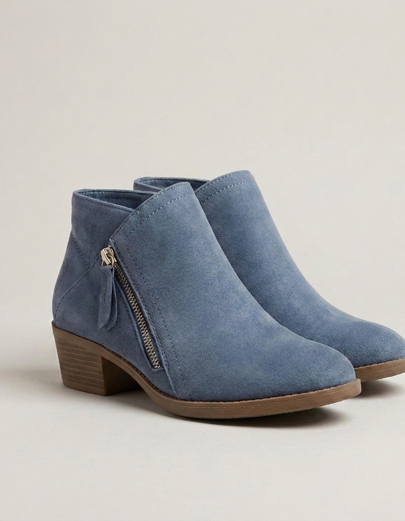 PLUXSTYLE::numise::blaire-low-heel-ankle-boots::closeup-detail
