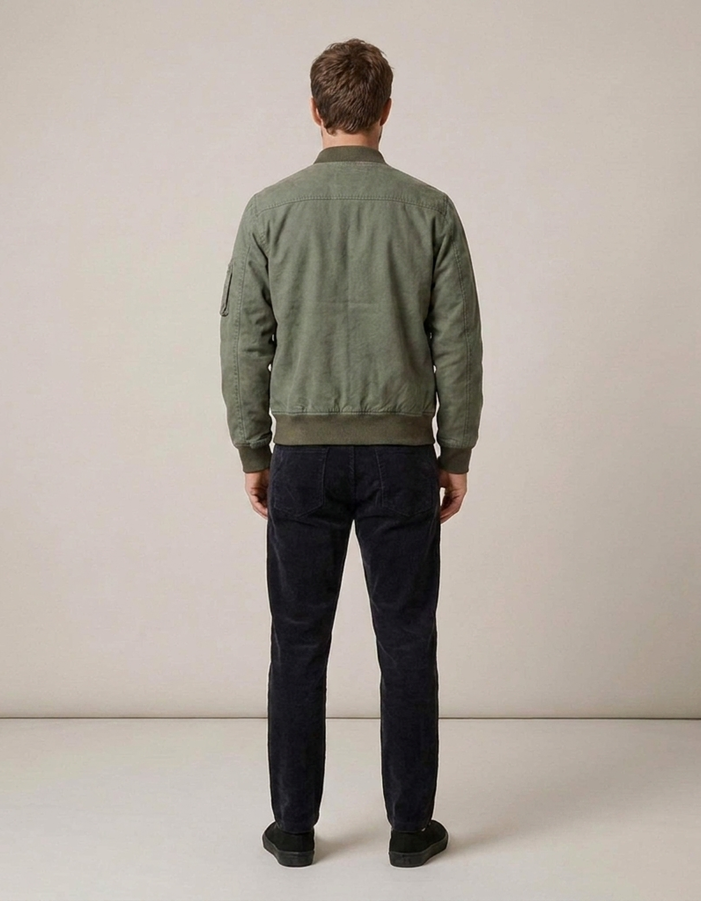 PLUXSTYLE::numise::mens-ribbed-trim-parka::back