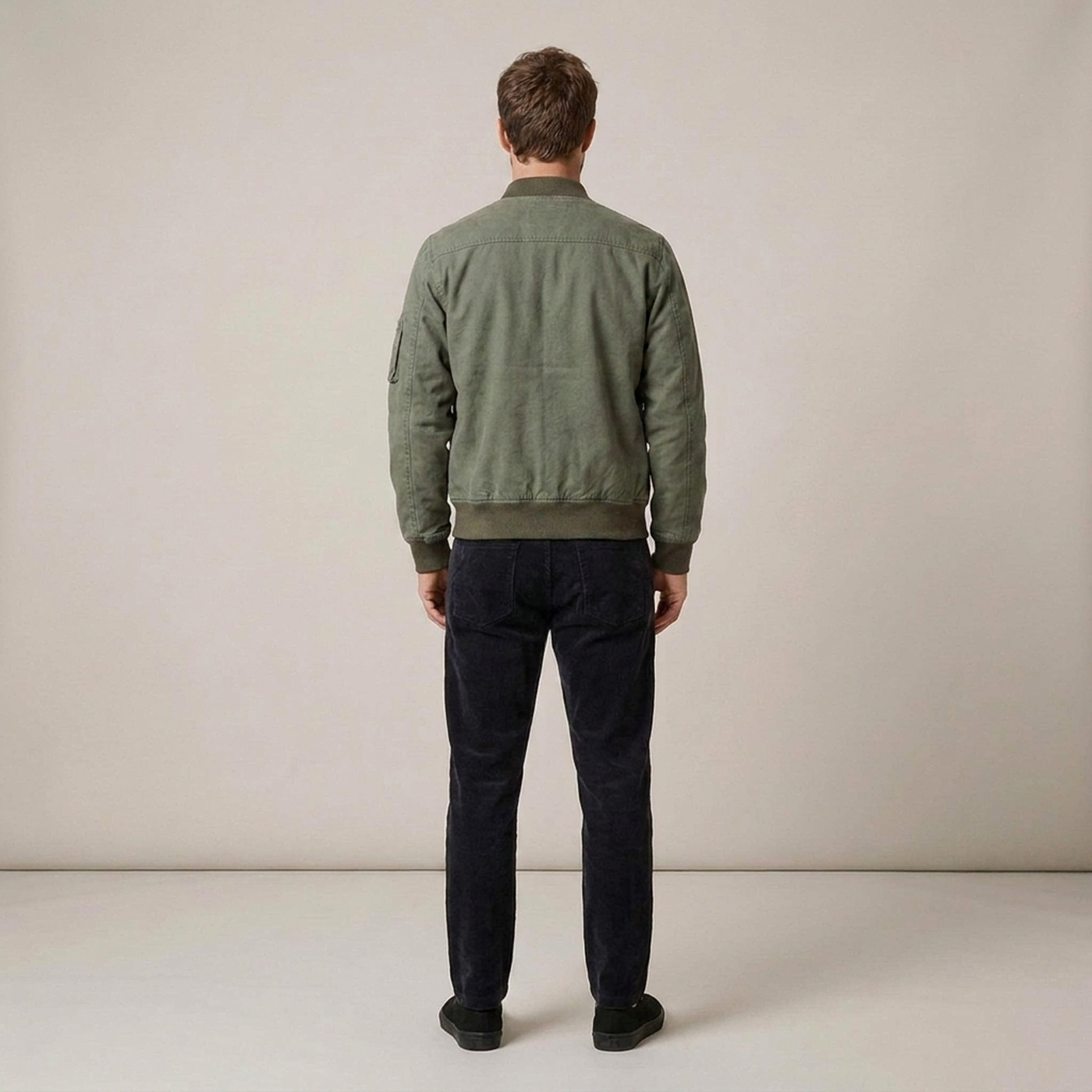 PLUXSTYLE::numise::mens-ribbed-trim-parka::back