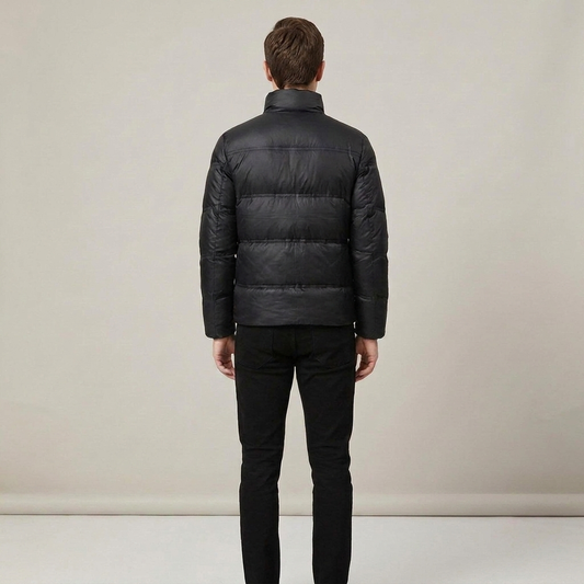 PLUXSTYLE::numise::mens-stand-collar-winter-parka::back
