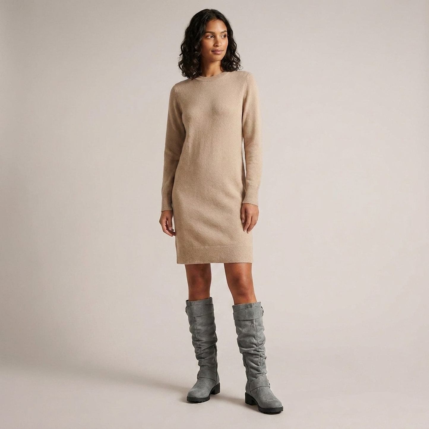 PLUXSTYLE::numise::slouchy-buckle-knee-high-boots::zoom-out