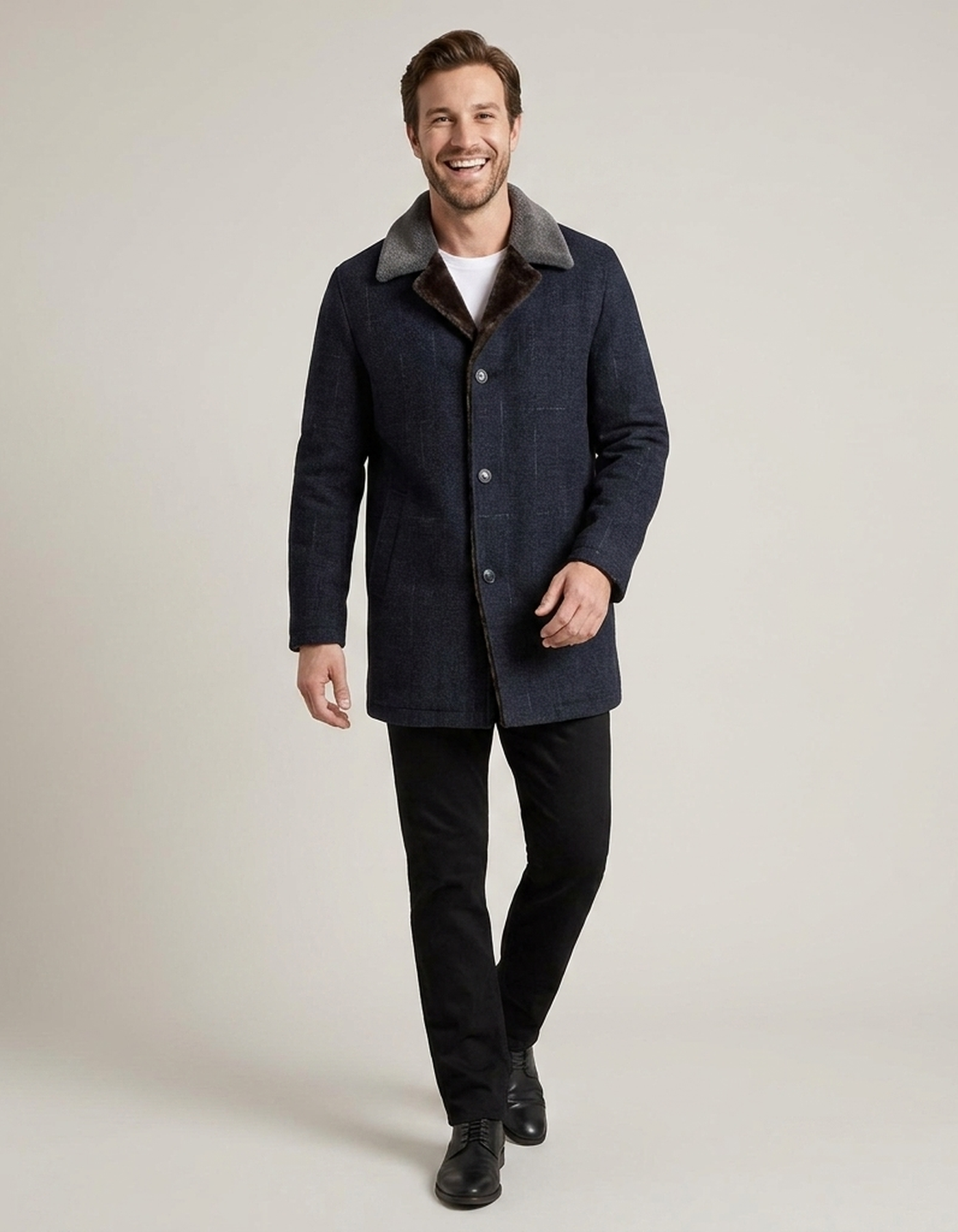 PLUXSTYLE::numise::mens-business-casual-longline-parka::front