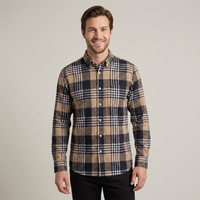 PLUXSTYLE::numise::mens-button-down-plaid-top::front