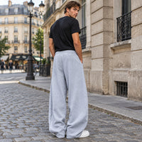 Wide-Leg Relaxed Jogger Pants