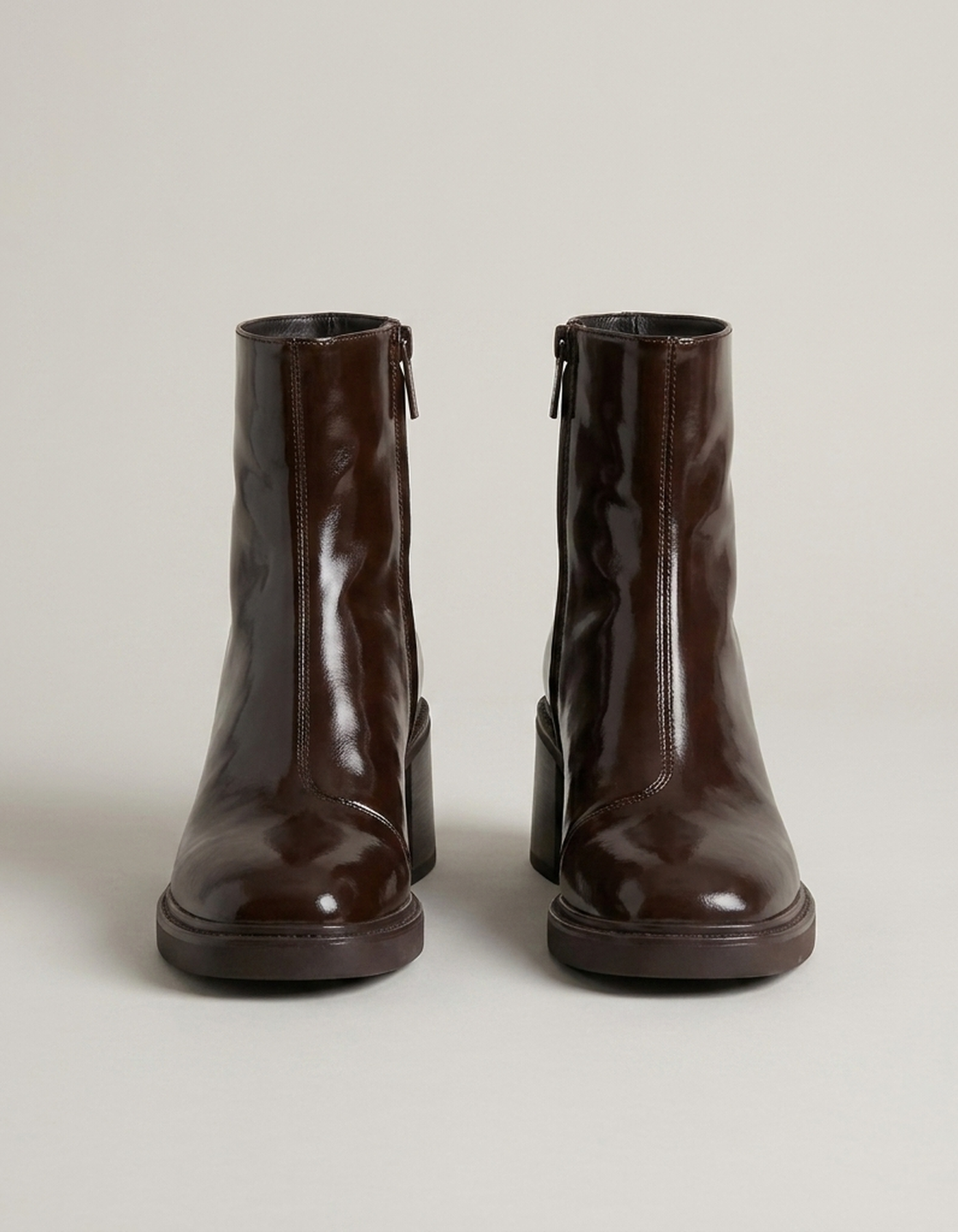 PLUXSTYLE::numise::everyday-side-zip-ankle-boots::pack-brown