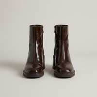 PLUXSTYLE::numise::everyday-side-zip-ankle-boots::pack-brown