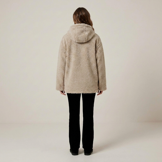 PLUXSTYLE::numise::womens-relaxed-zip-up-parka::back
