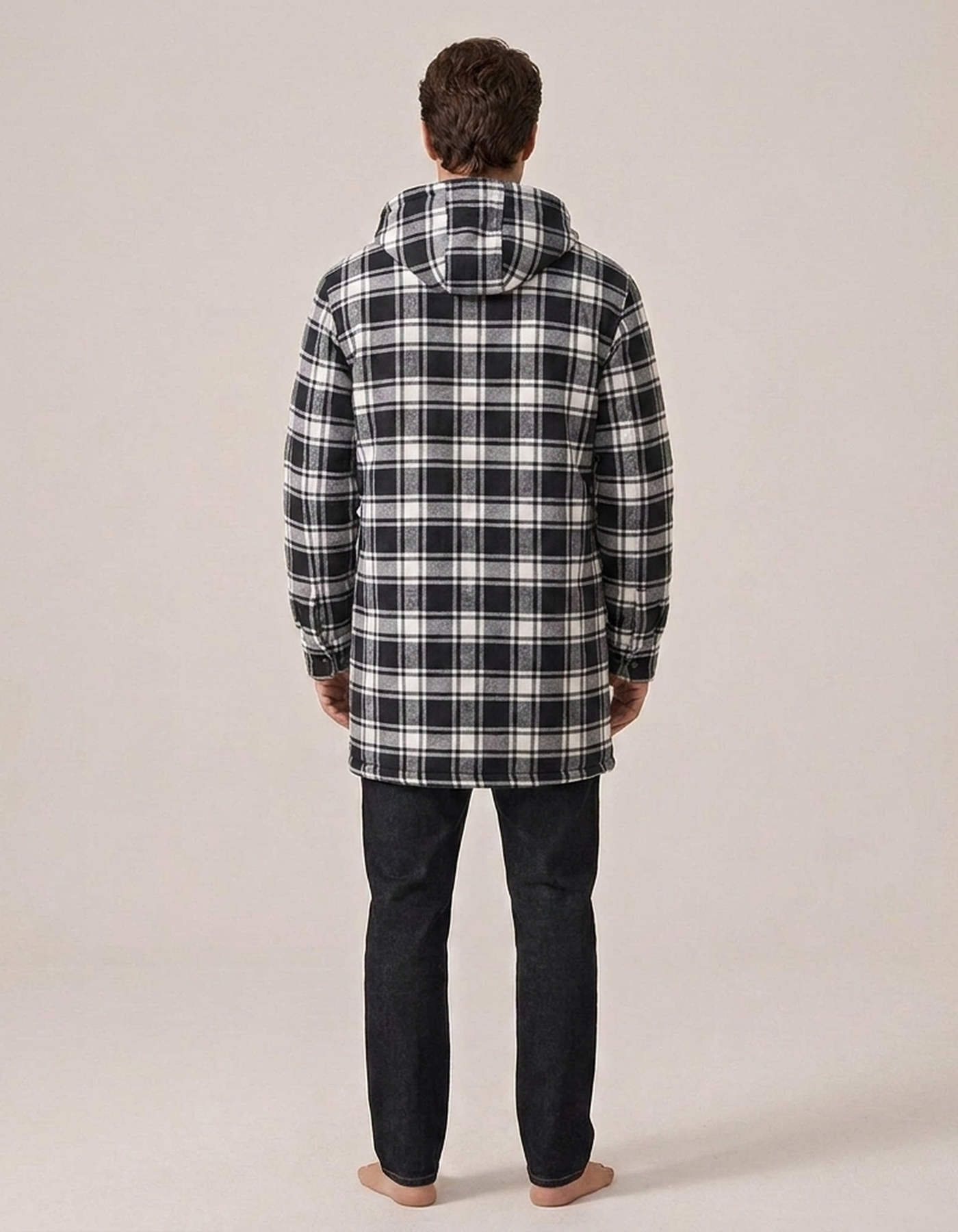 PLUXSTYLE::numise::mens-plaid-winter-parka::back