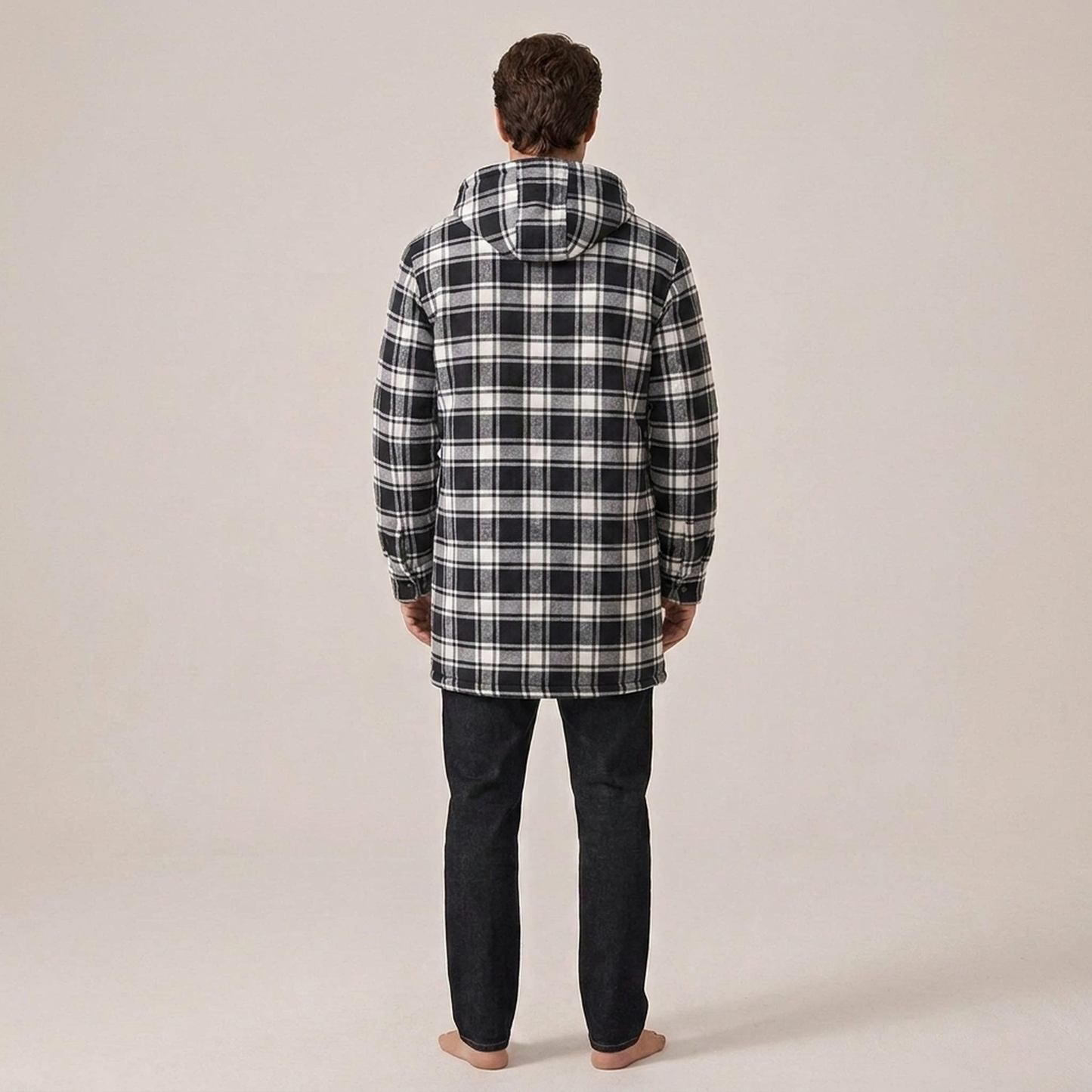 PLUXSTYLE::numise::mens-plaid-winter-parka::back