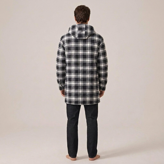 PLUXSTYLE::numise::mens-plaid-winter-parka::back