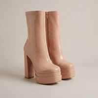 PLUXSTYLE::numise::womens-high-heel-platform-ankle-boots::closeup-detail