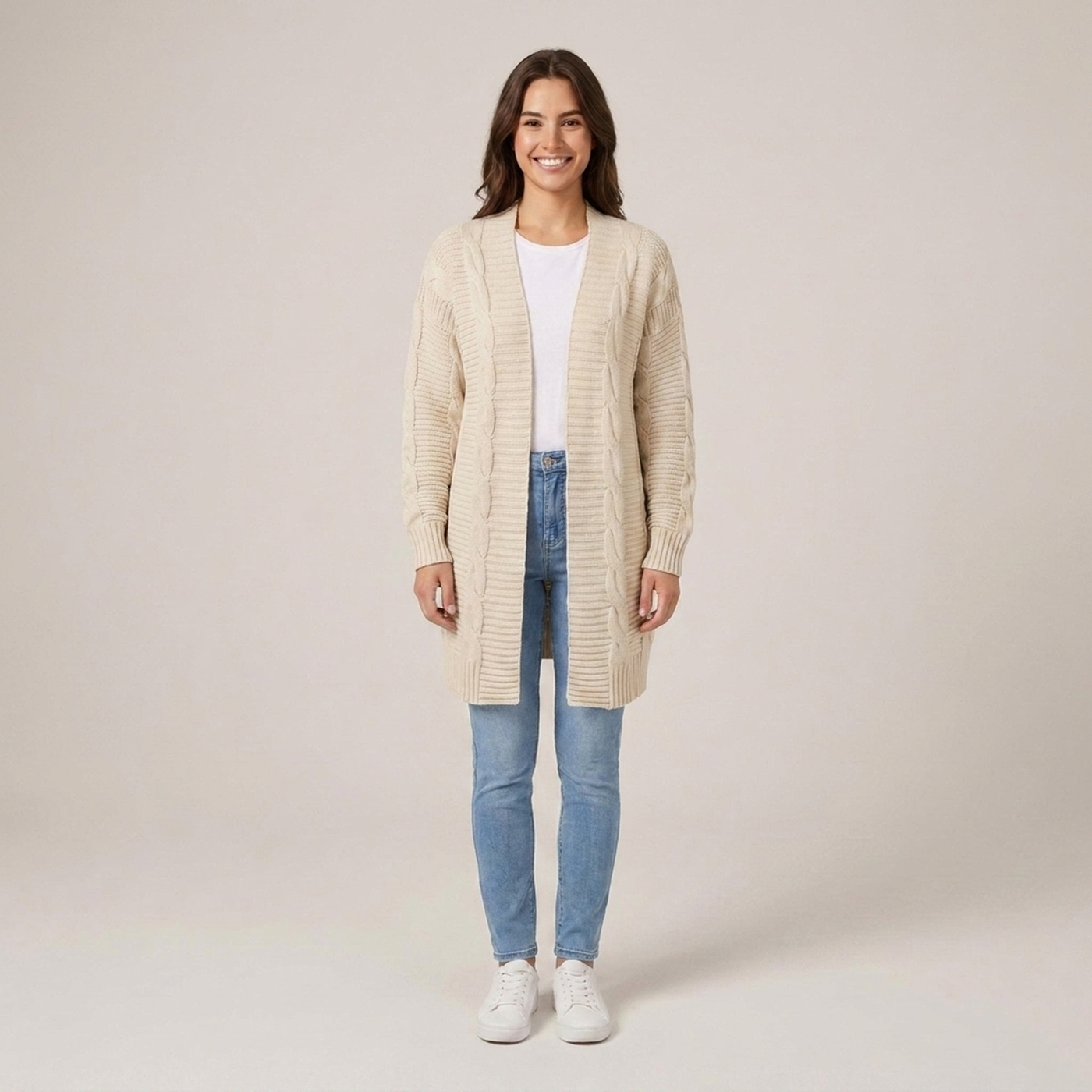 PLUXSTYLE::numise::womens-longline-cardigan-1::front
