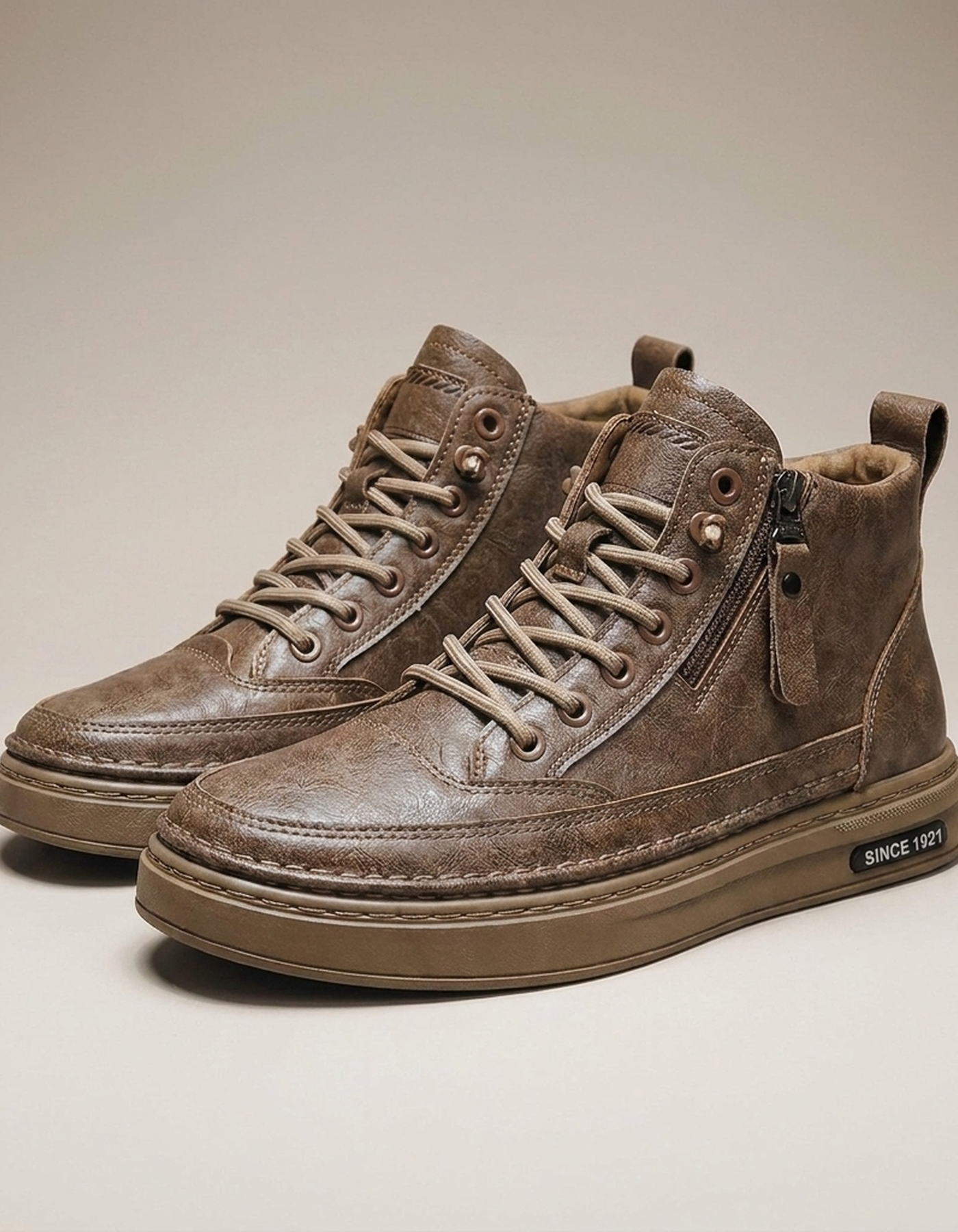 PLUXSTYLE::numise::mens-everyday-business-boots::closeup-detail