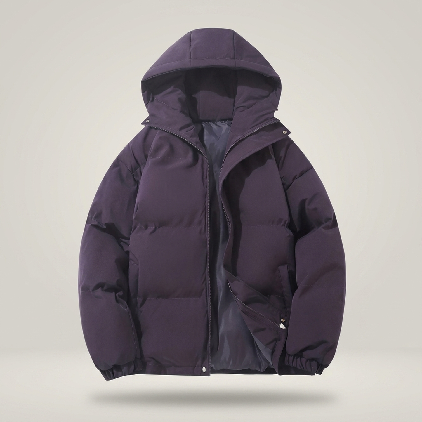 PLUXSTYLE::numise::mens-classic-hooded-parka::pack-purple