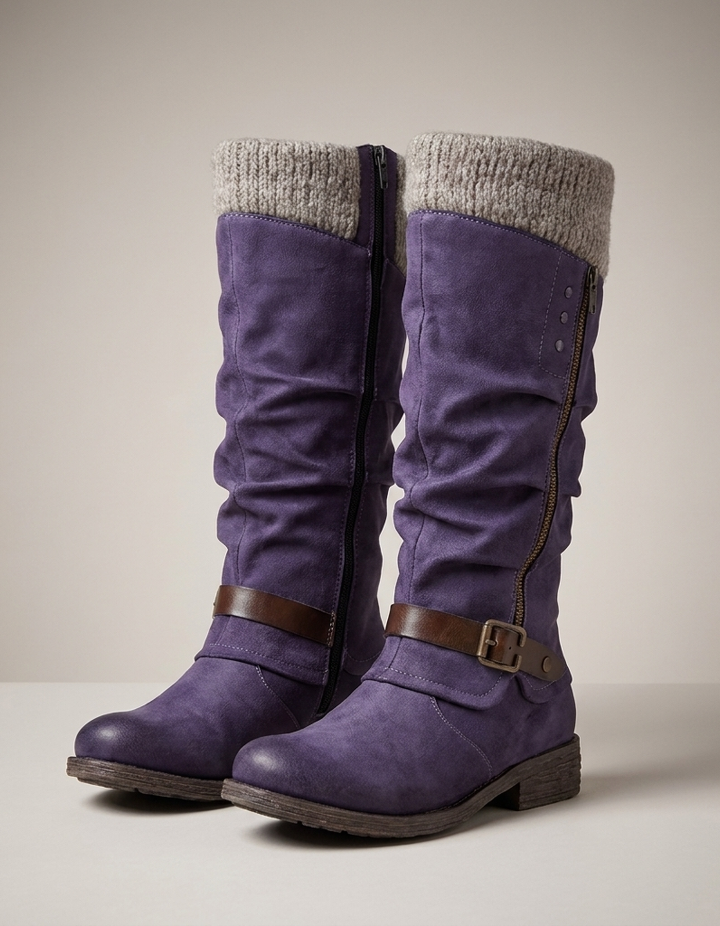 PLUXSTYLE::numise::relaxed-slouch-knee-high-boots::pack-purple