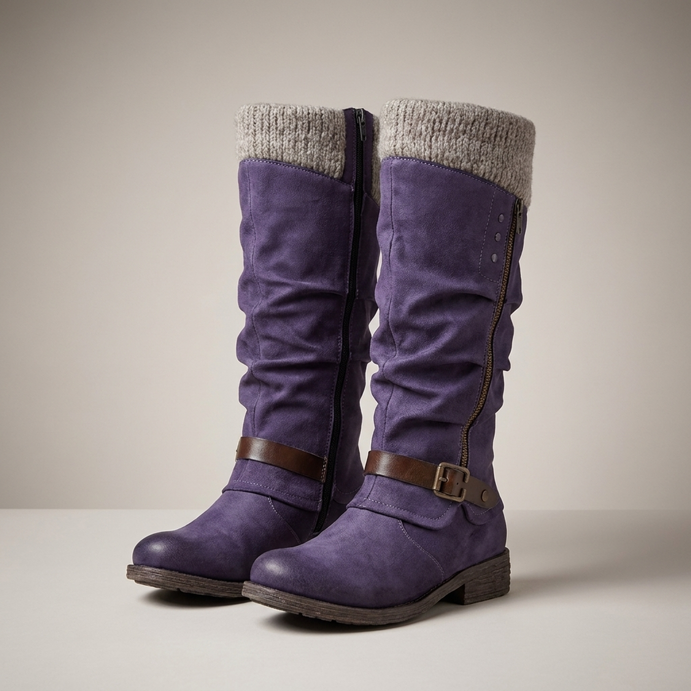 PLUXSTYLE::numise::relaxed-slouch-knee-high-boots::pack-purple