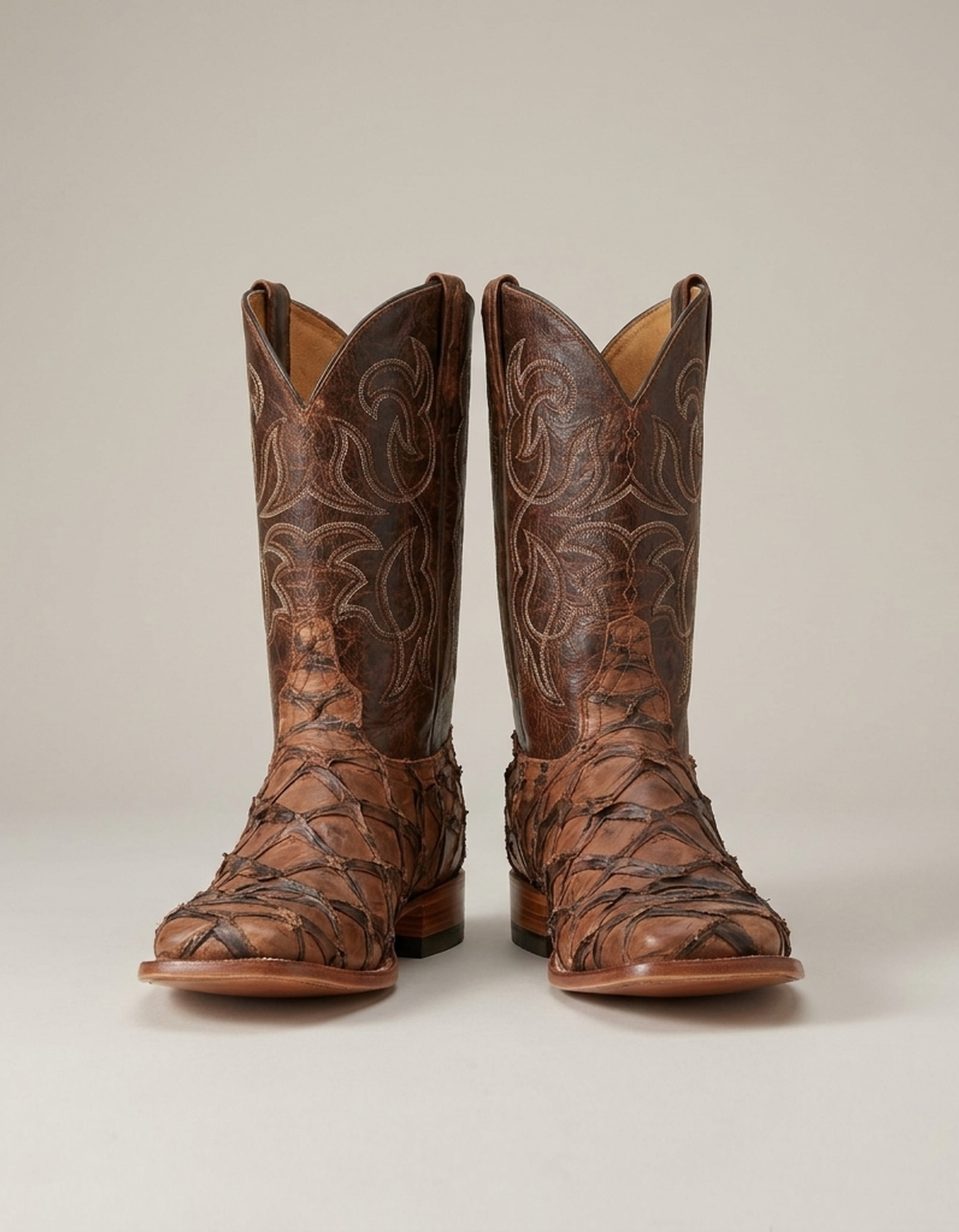 PLUXSTYLE::numise::mens-brown-exotic-boots::pack-brown
