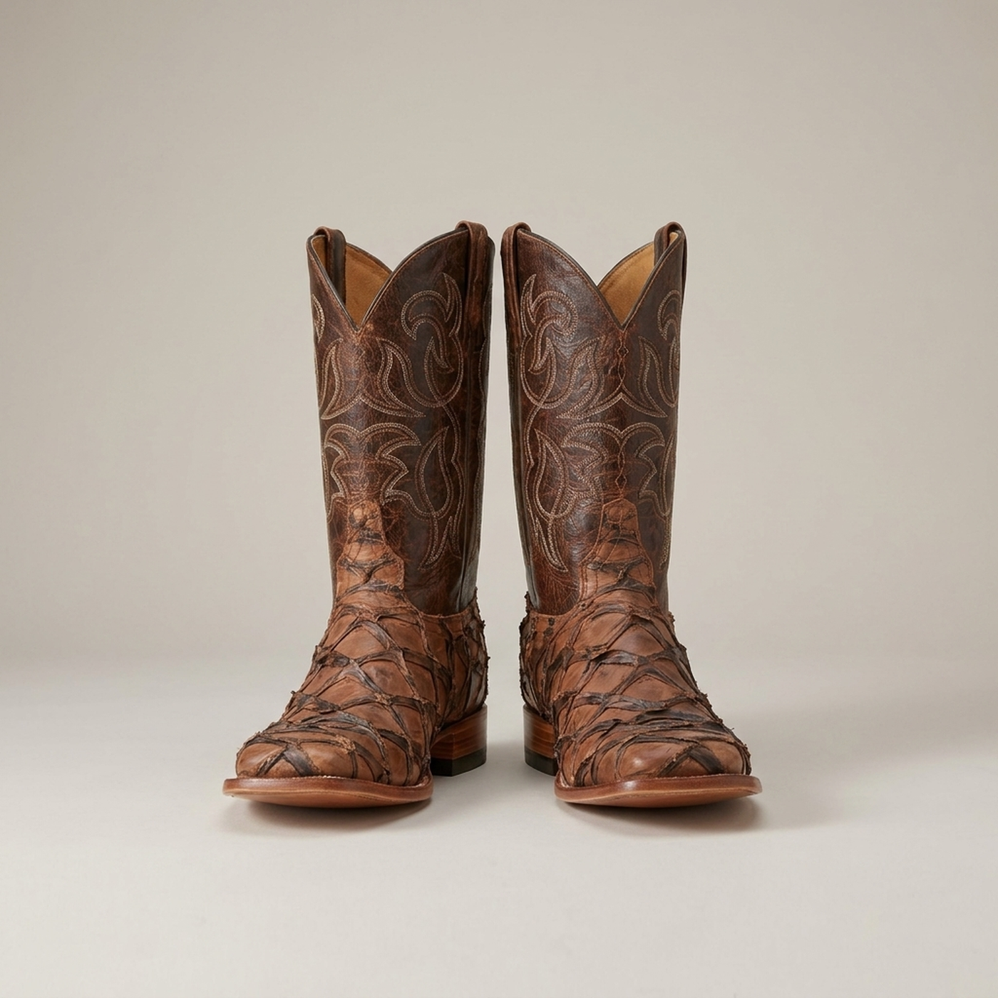 PLUXSTYLE::numise::mens-brown-exotic-boots::pack-brown