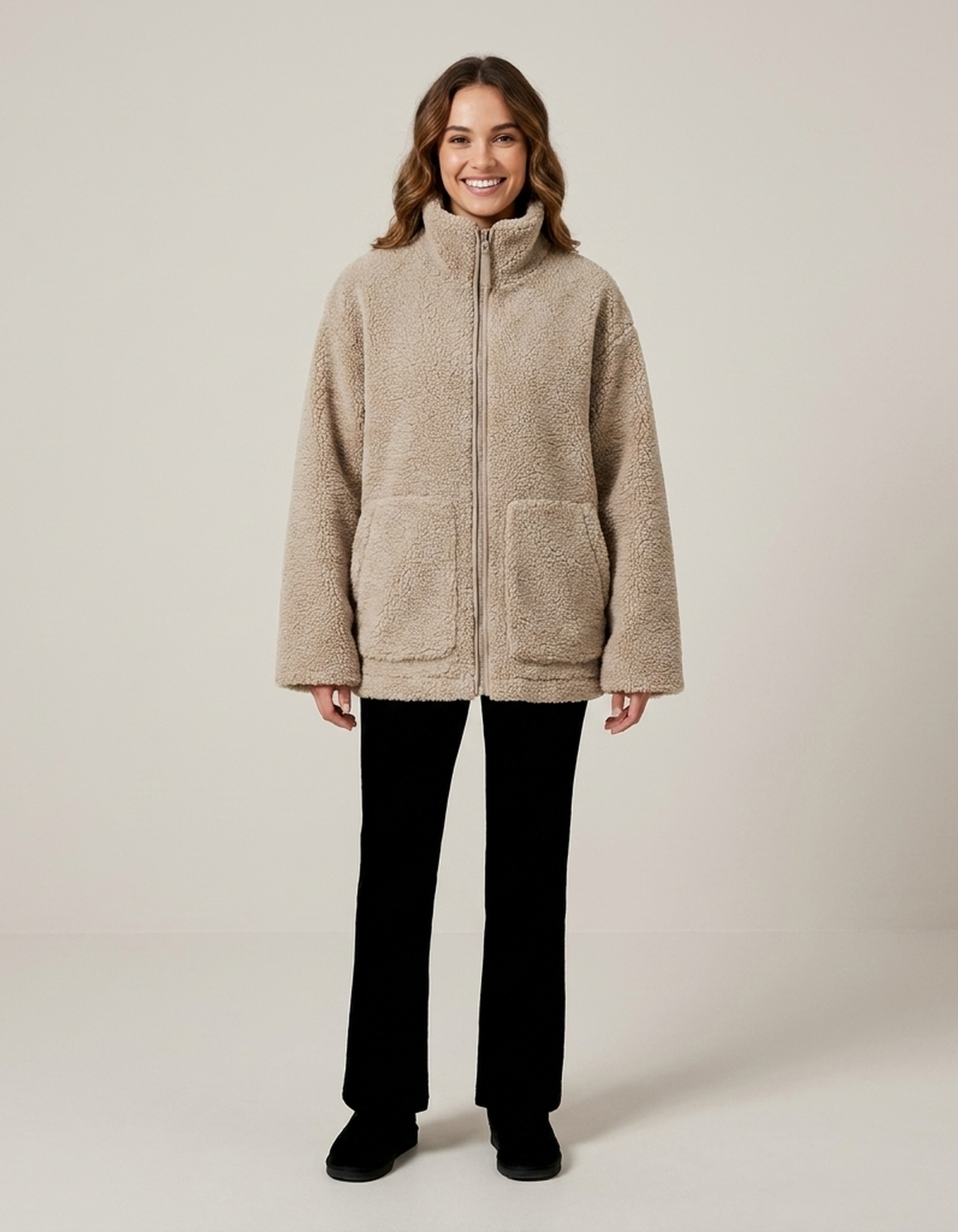 PLUXSTYLE::numise::womens-relaxed-zip-up-parka::front