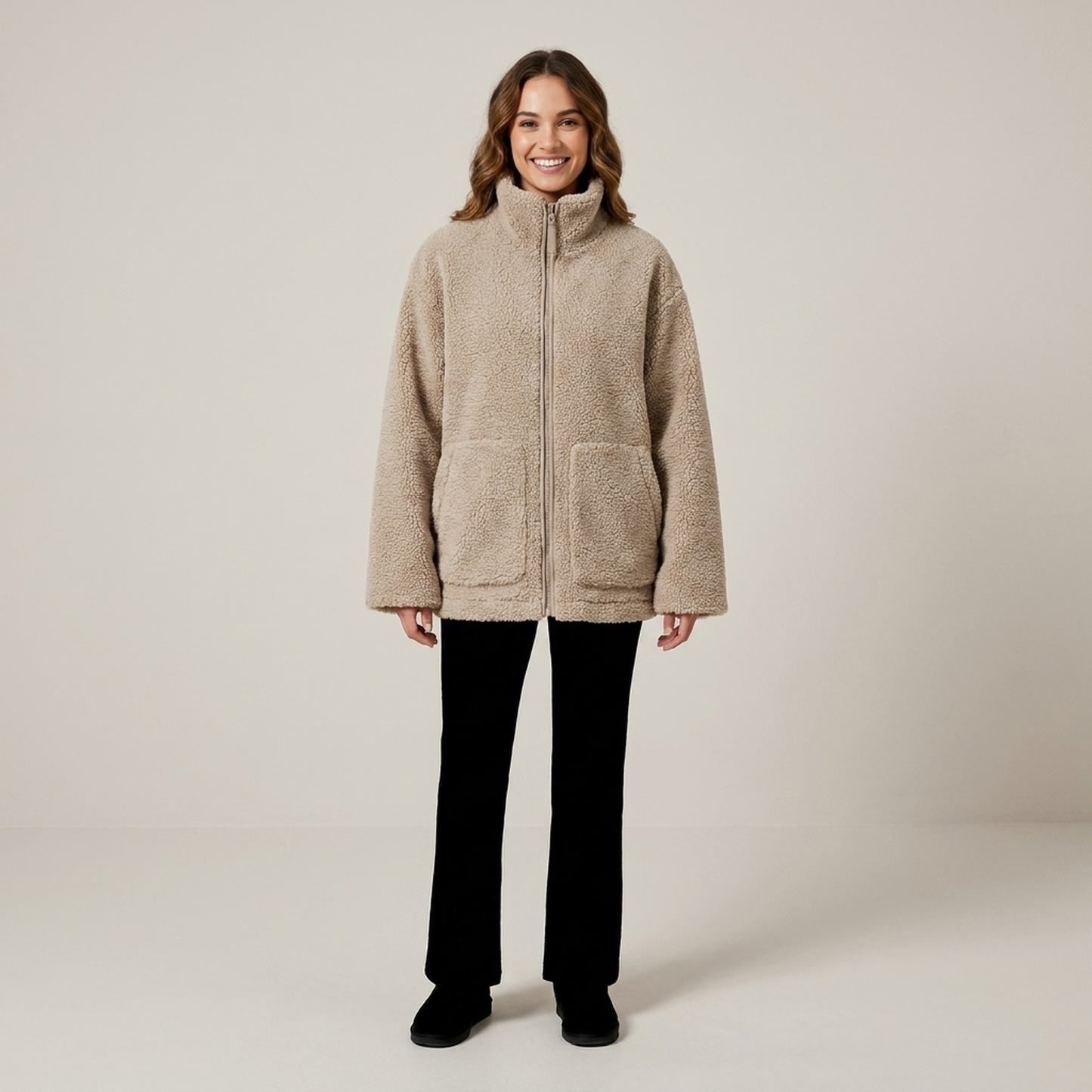 PLUXSTYLE::numise::womens-relaxed-zip-up-parka::front
