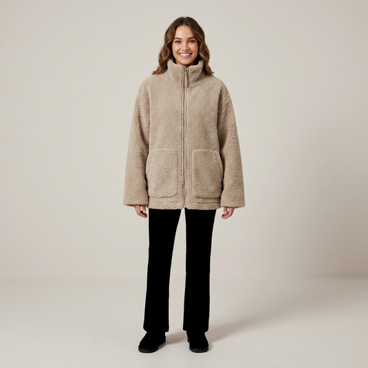 PLUXSTYLE::numise::womens-relaxed-zip-up-parka::front