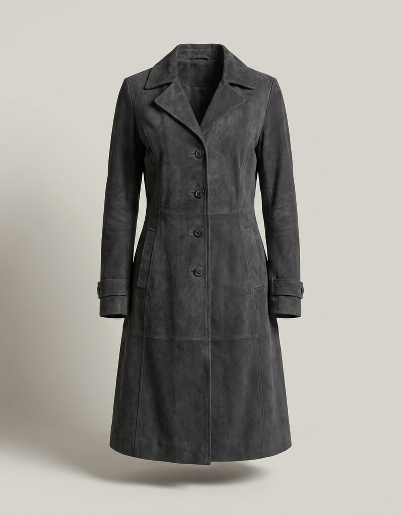 PLUXSTYLE::numise::amelia-double-breasted-parka::pack-dark-gray