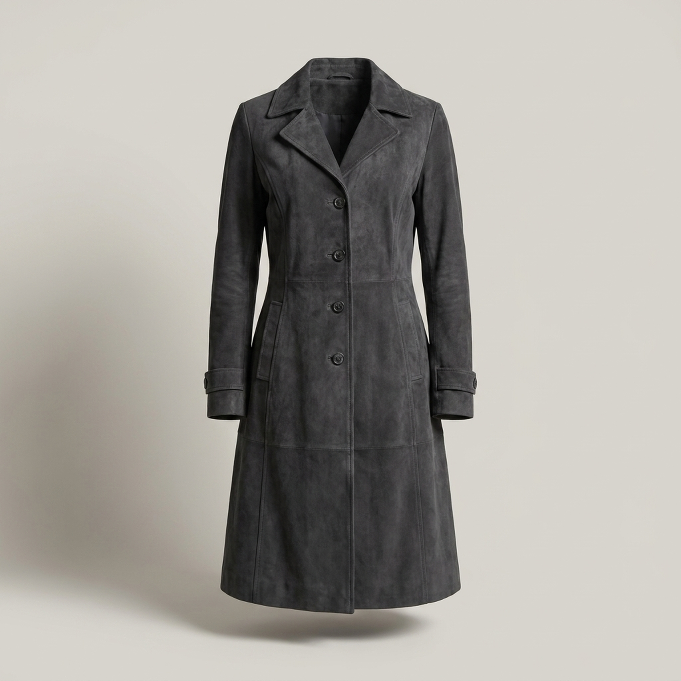 PLUXSTYLE::numise::amelia-double-breasted-parka::pack-dark-gray