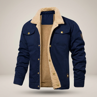PLUXSTYLE::numise::mens-button-front-parka::pack-navy-blue