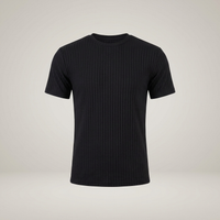 PLUXSTYLE::numise::mens-slim-fit-henley-top::pack-black