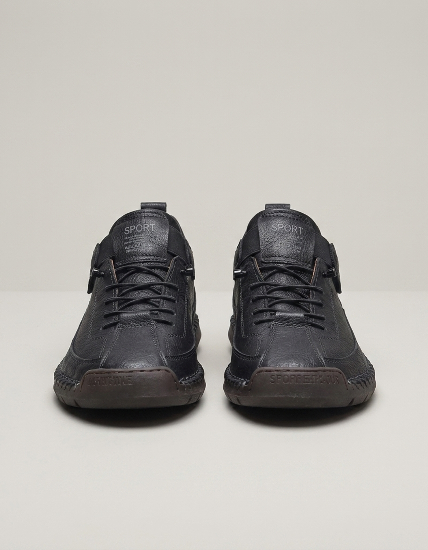 PLUXSTYLE::numise::womens-elastic-panel-trainers::pack-black