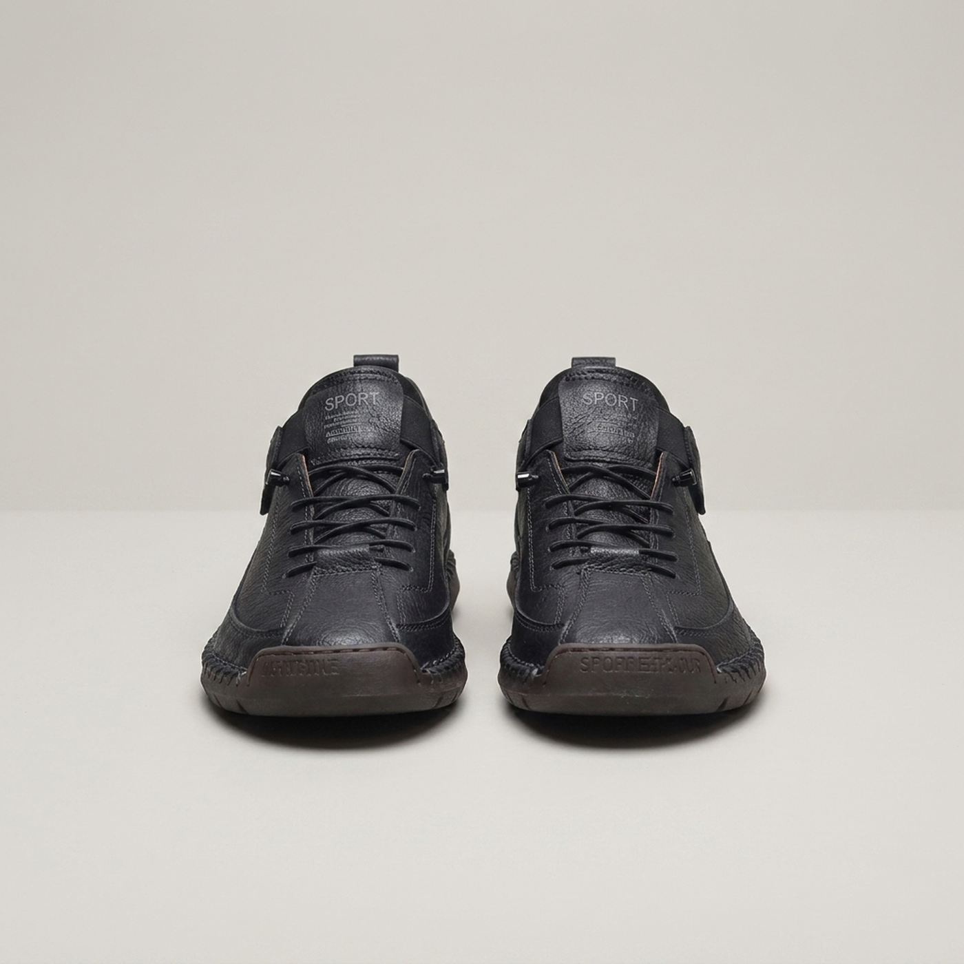 PLUXSTYLE::numise::womens-elastic-panel-trainers::pack-black