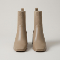 PLUXSTYLE::numise::pointed-toe-chelsea-ankle-boots::pack-khaki