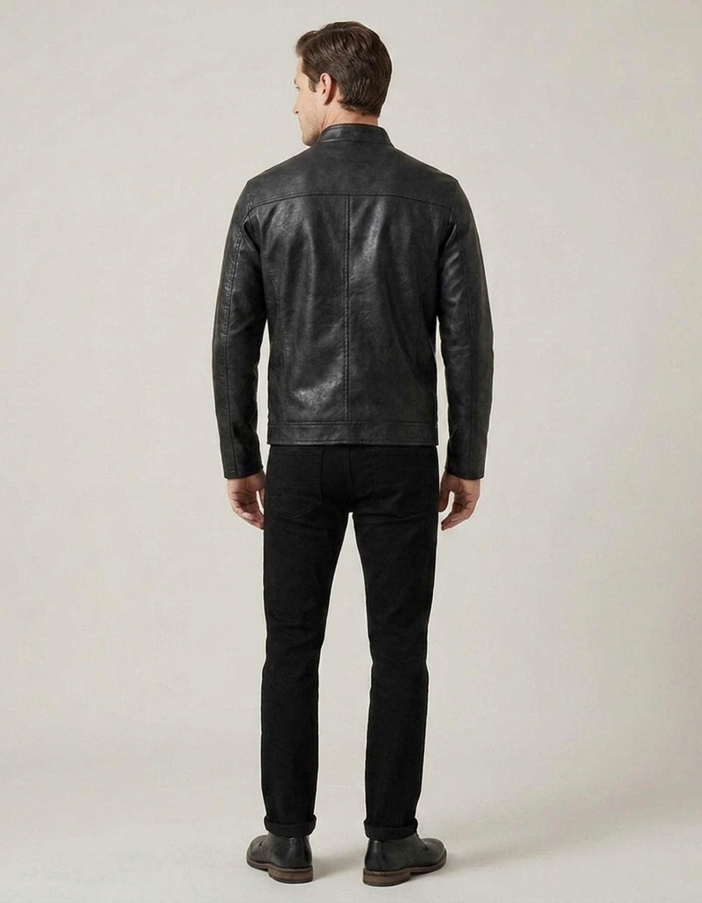 PLUXSTYLE::numise::mens-stand-collar-parka-1::back