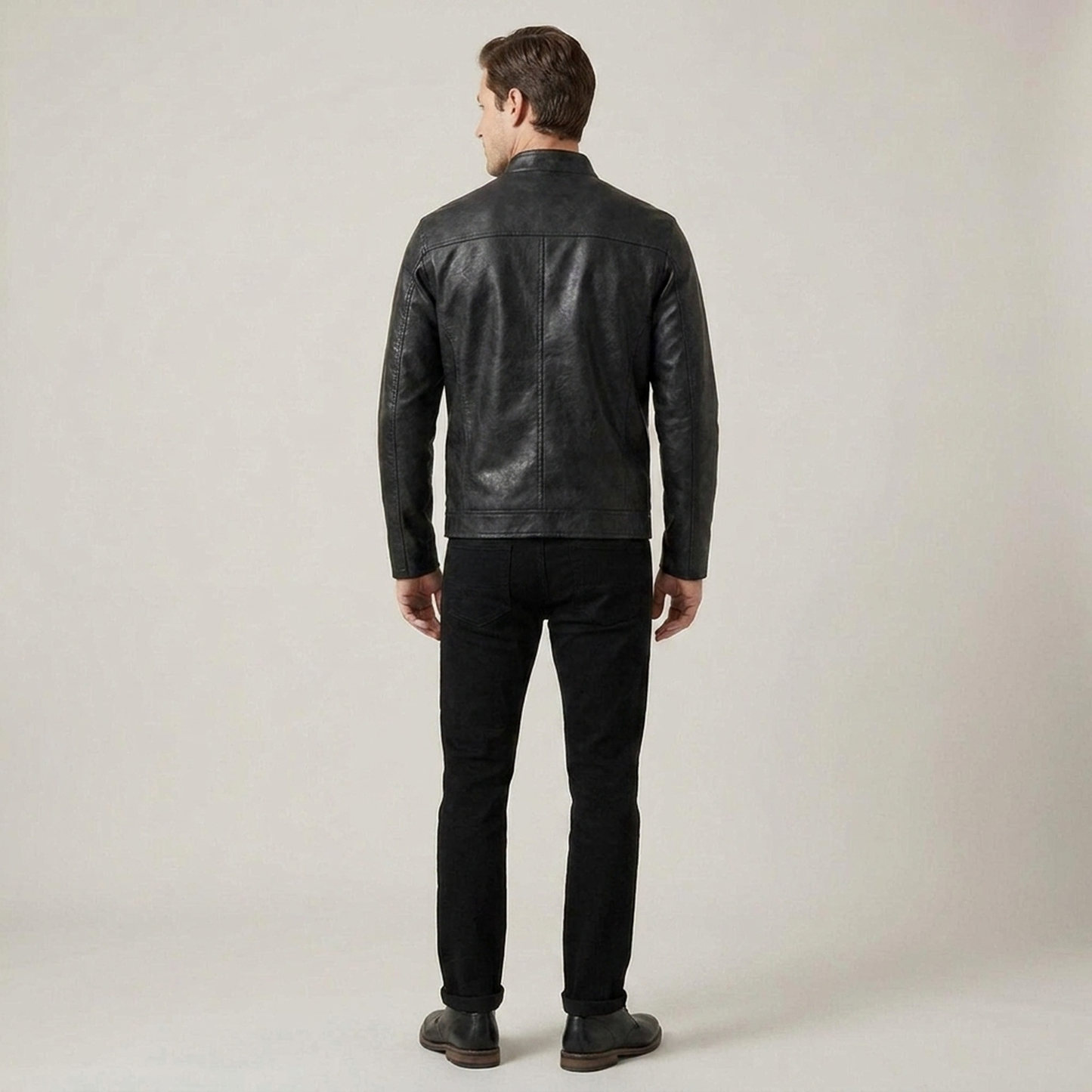 PLUXSTYLE::numise::mens-stand-collar-parka-1::back