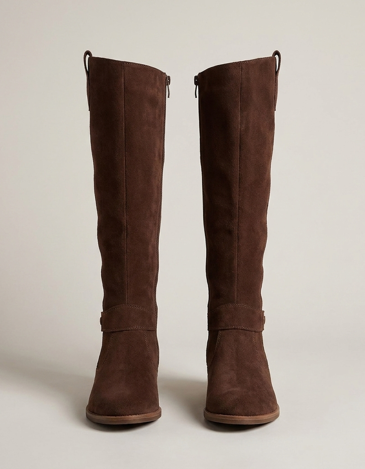 PLUXSTYLE::numise::wide-fit-knee-high-boots::pack-dark-brown