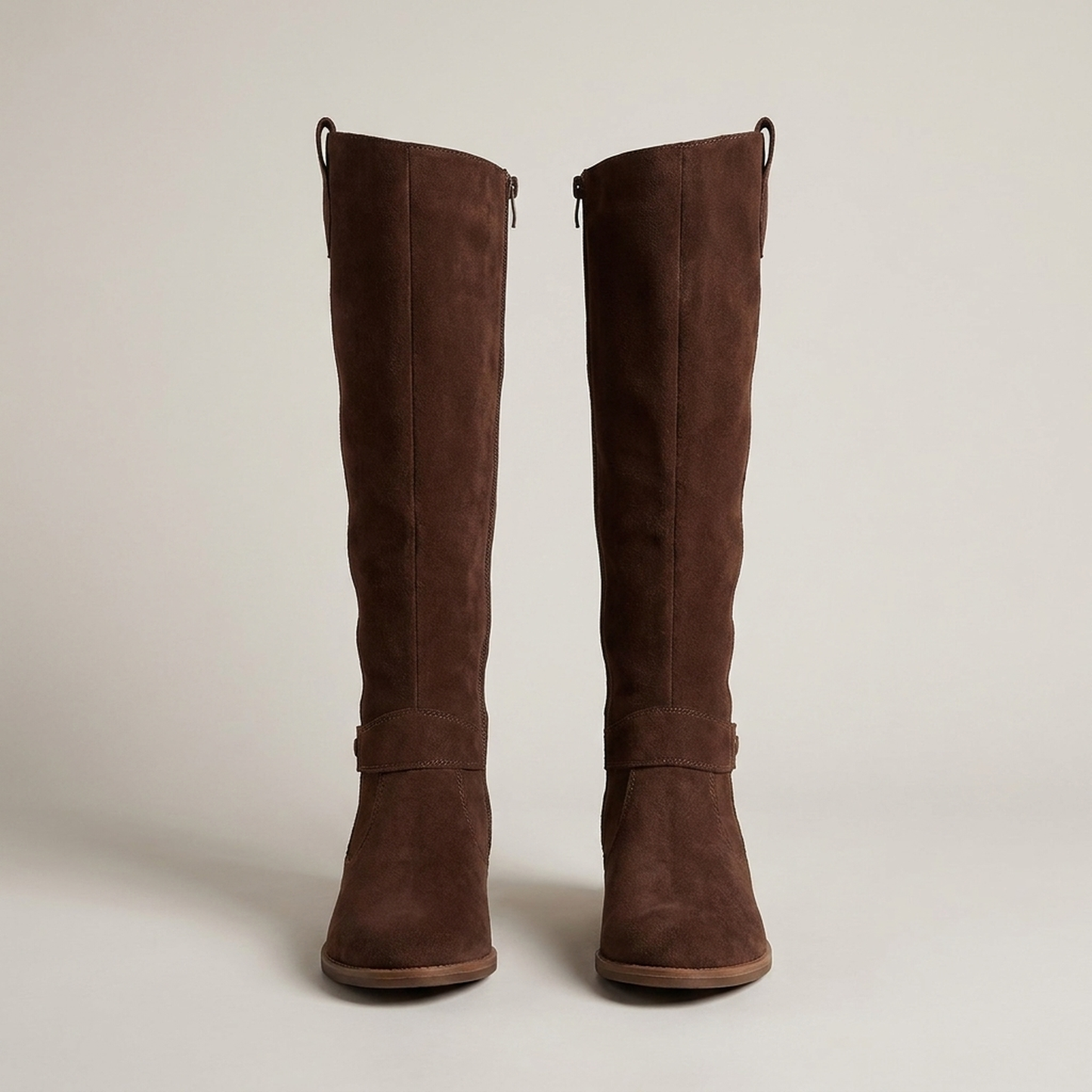 PLUXSTYLE::numise::wide-fit-knee-high-boots::pack-dark-brown