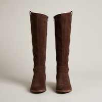 PLUXSTYLE::numise::wide-fit-knee-high-boots::pack-dark-brown