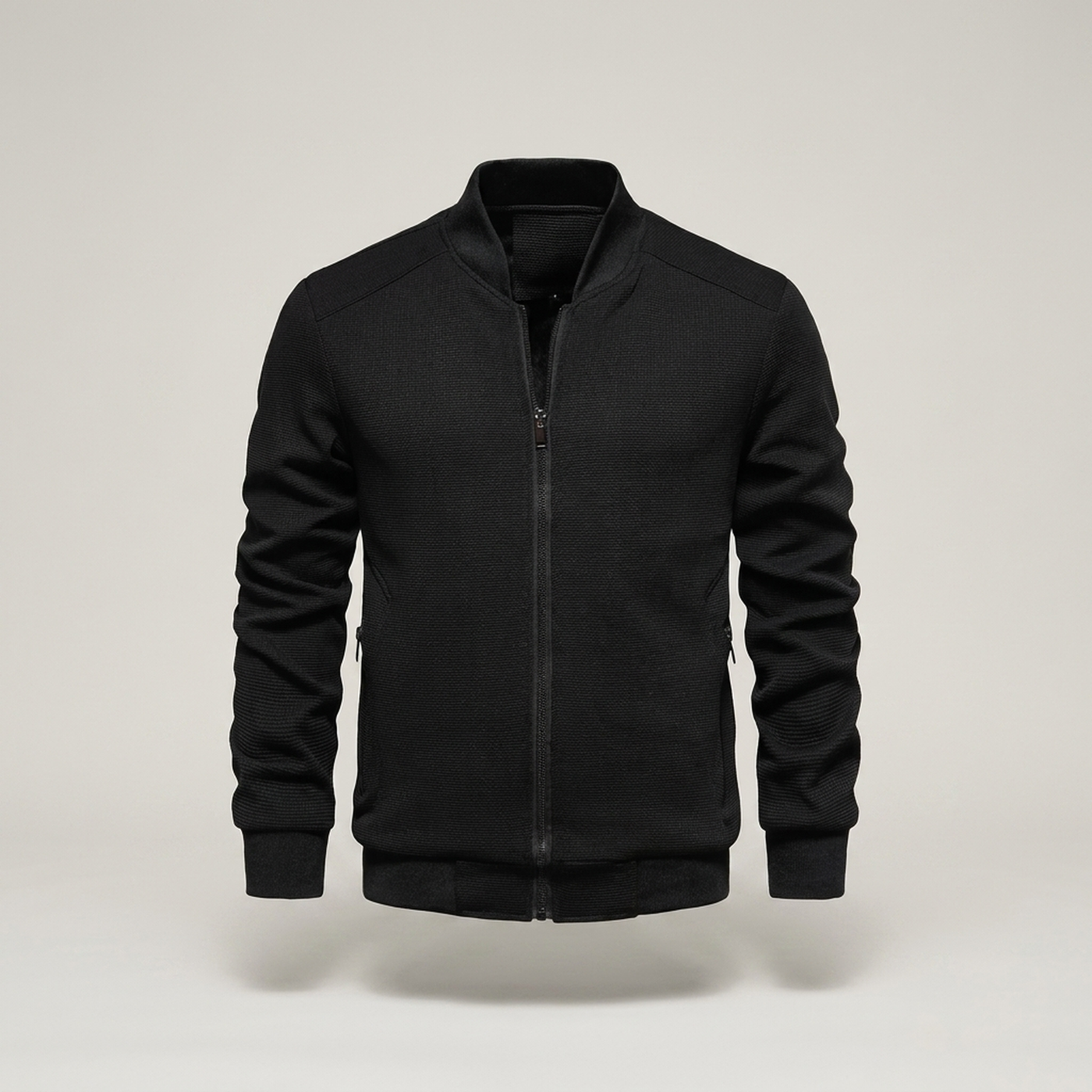 PLUXSTYLE::numise::mens-classic-bomber-parka::pack-black