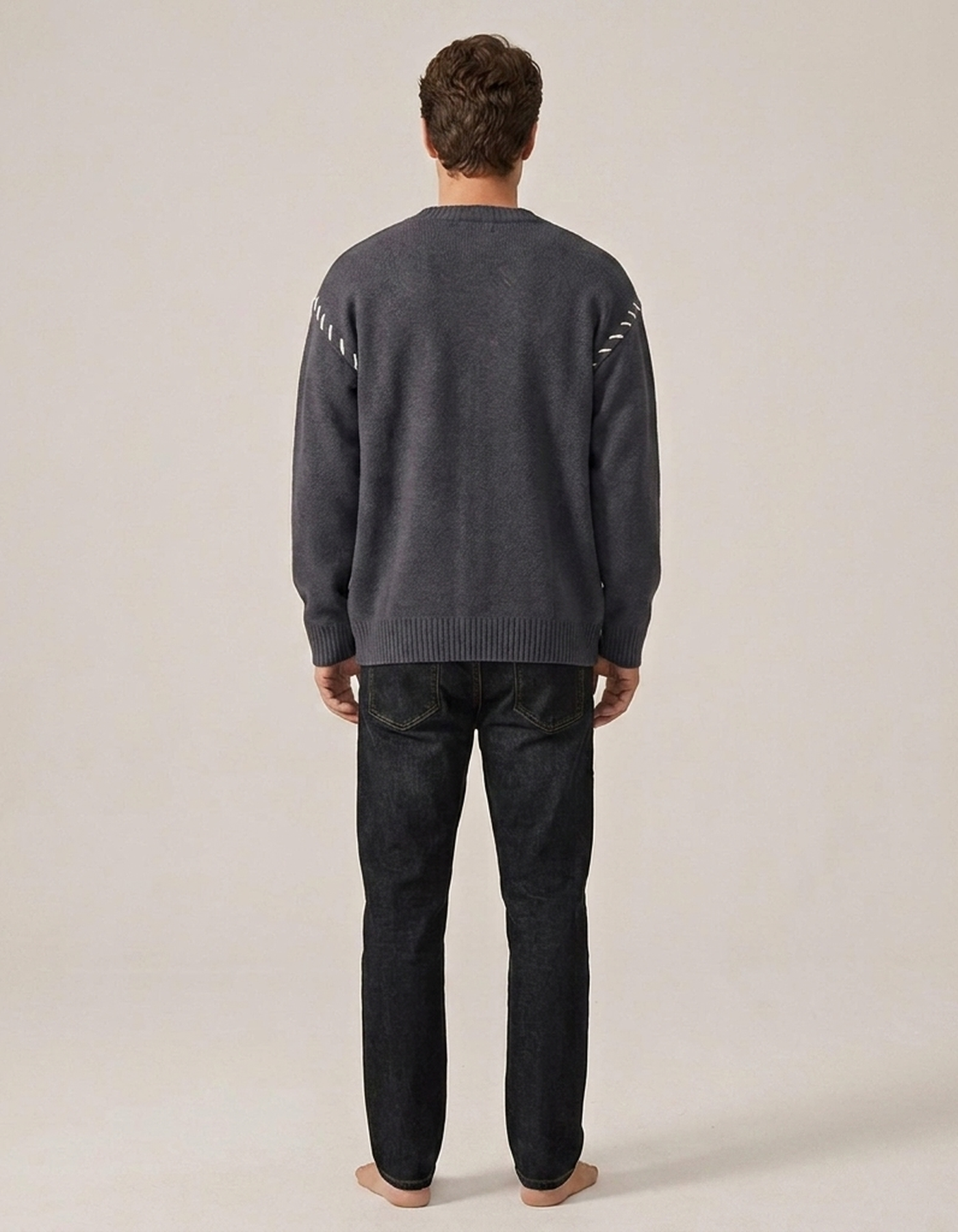 PLUXSTYLE::numise::mens-embroidered-oversized-cardigan::back