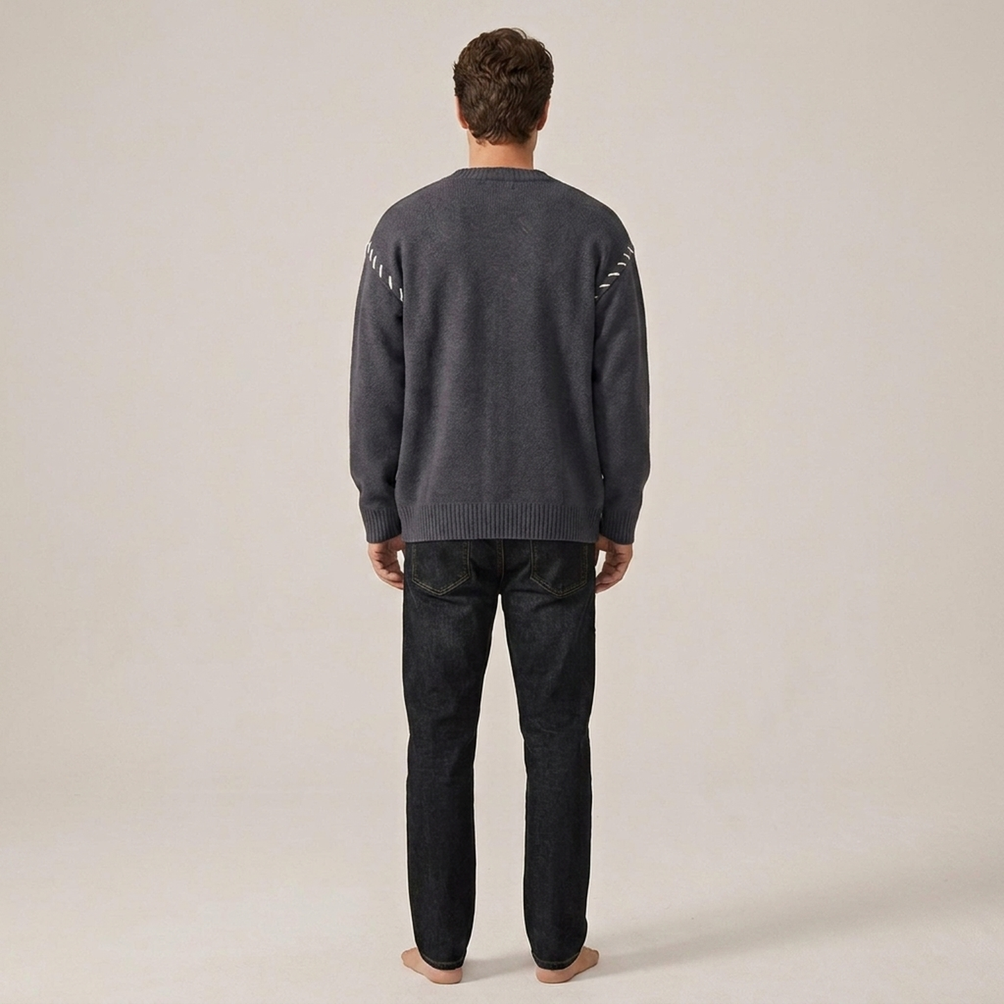 PLUXSTYLE::numise::mens-embroidered-oversized-cardigan::back
