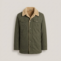 PLUXSTYLE::numise::mens-button-front-winter-parka::pack-army-green