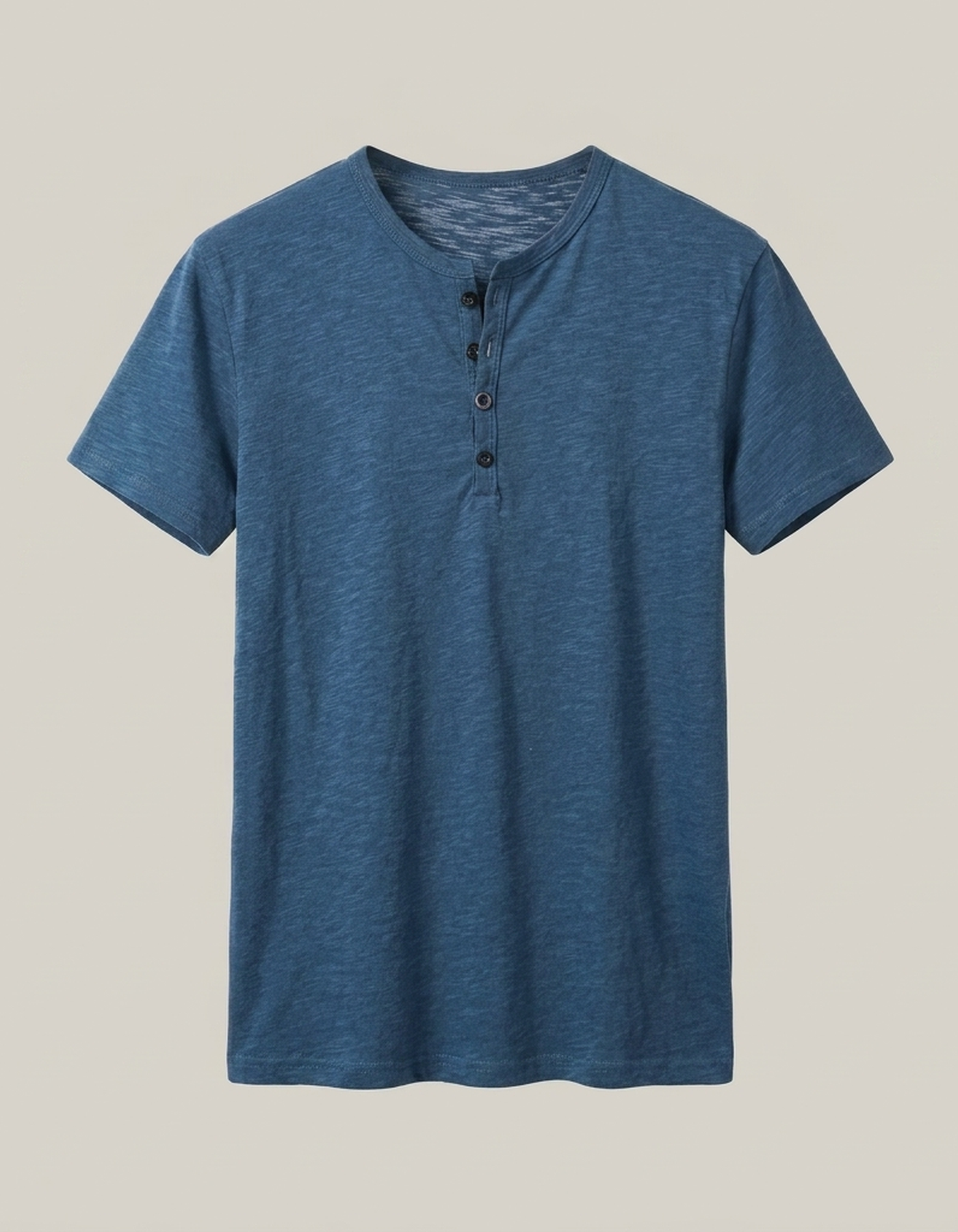 PLUXSTYLE::numise::mens-relaxed-short-sleeve-henley-top::pack-denim-blue