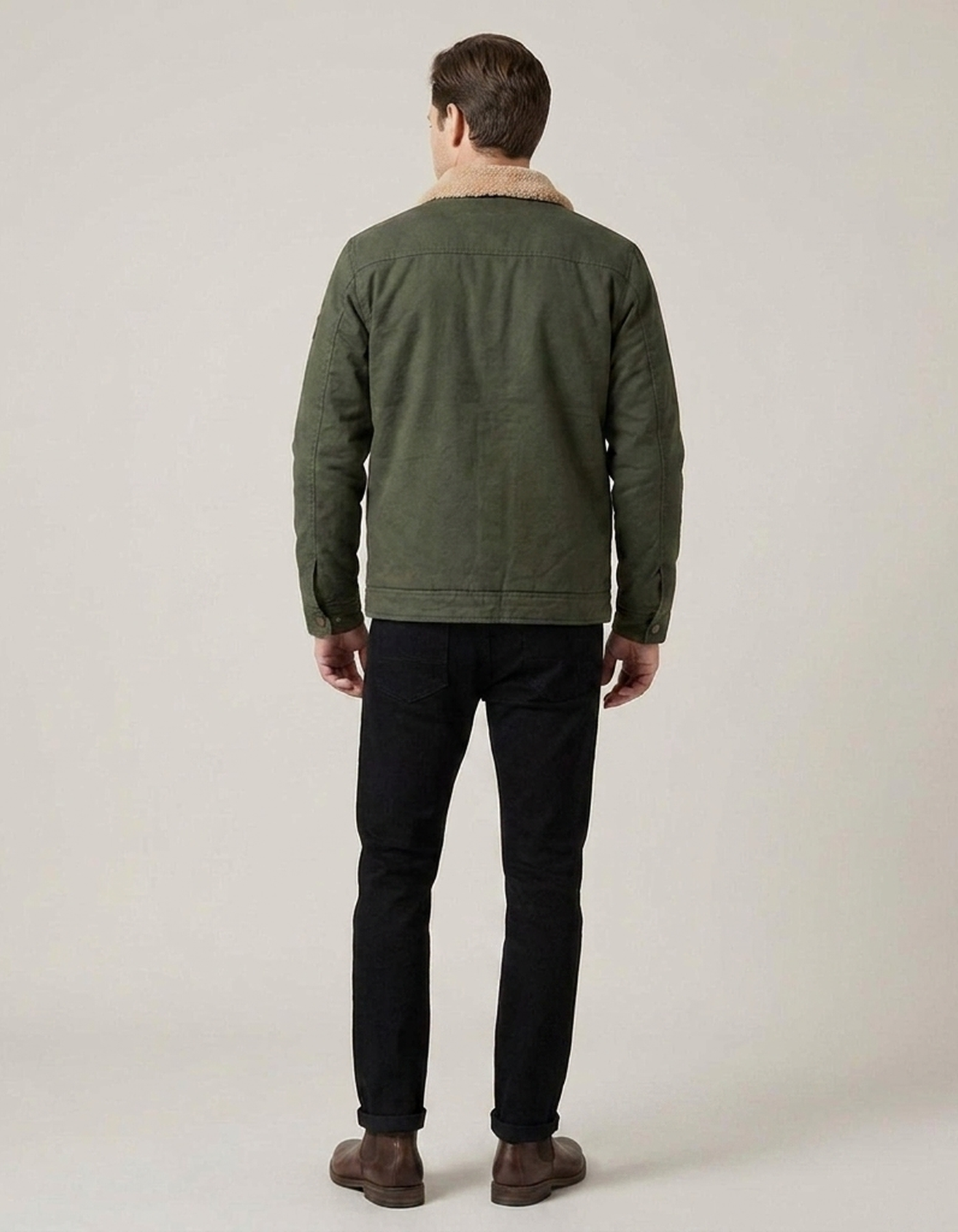 PLUXSTYLE::numise::mens-button-front-parka::back