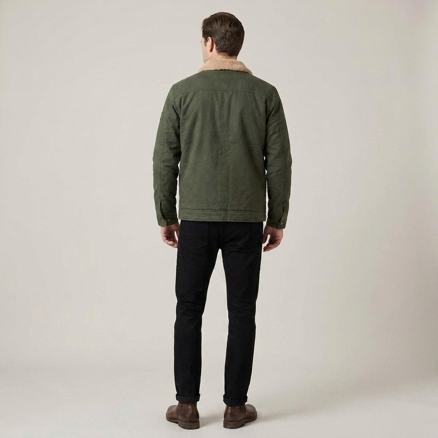 PLUXSTYLE::numise::mens-button-front-parka::back