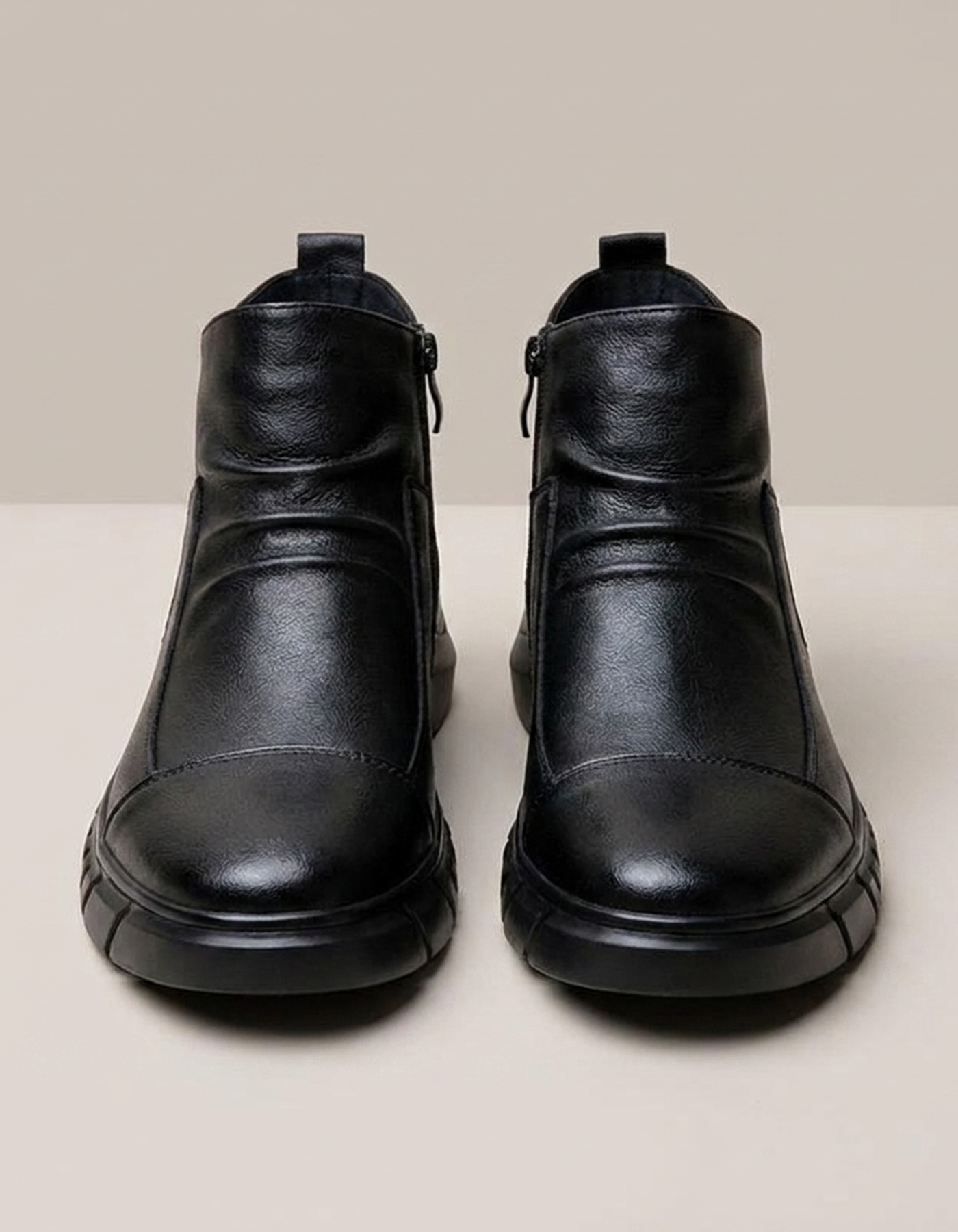 PLUXSTYLE::numise::side-zip-martin-boots::pack-black
