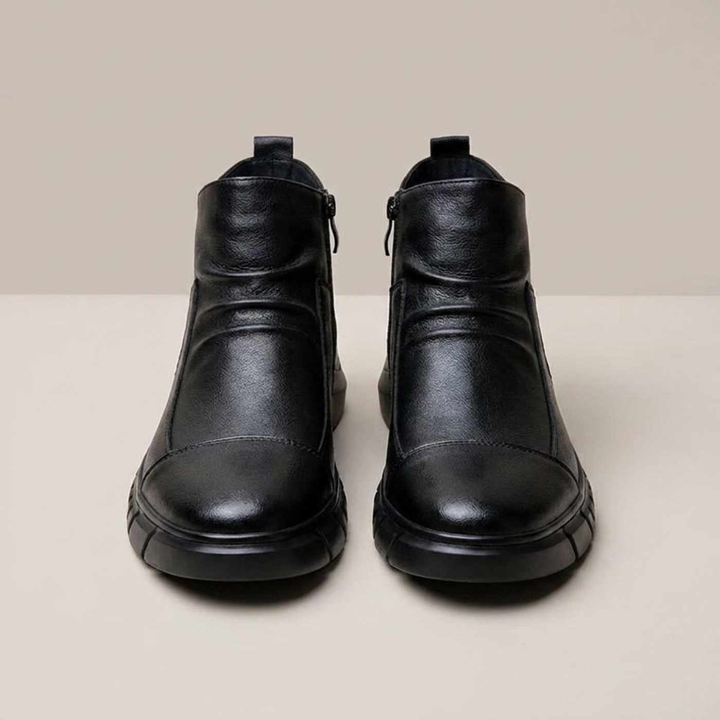 PLUXSTYLE::numise::side-zip-martin-boots::pack-black