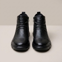 PLUXSTYLE::numise::side-zip-martin-boots::pack-black