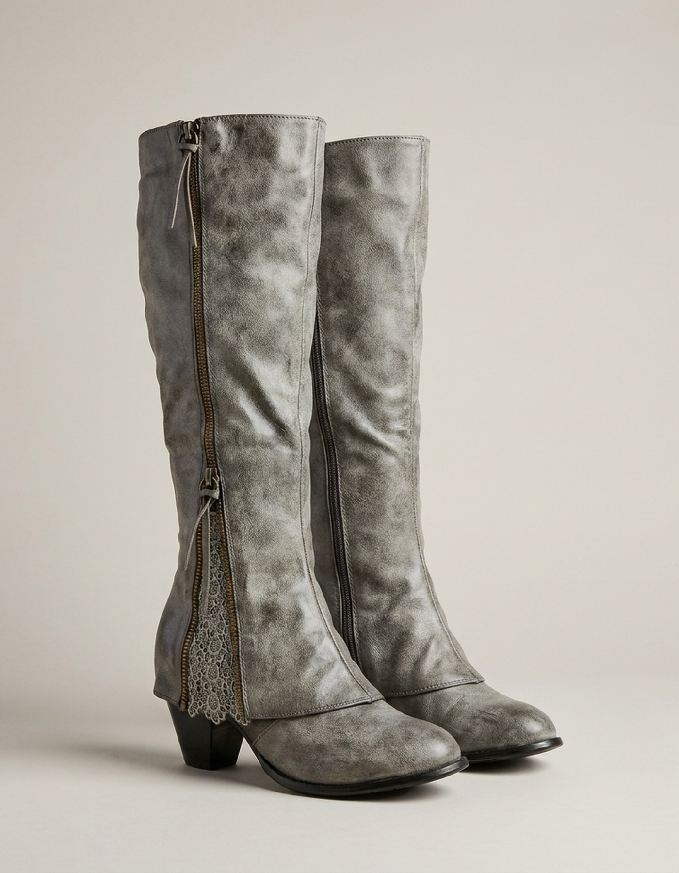 PLUXSTYLE::numise::everyday-knee-high-boots::pack-grey